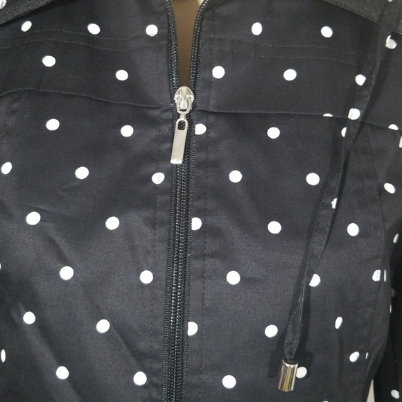 Studio Works Polka Dots Zippered Black Jacket.  Size S - Picture 3 of 8